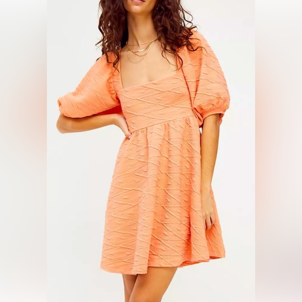 NWOT Free People Violet Mini Dress in Grapefruit